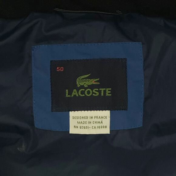 LACOSTE Blue Hooded Puffer Vest Insulated Down Feather Filled Gorpcore Warm Cozy - Picture 10 of 13